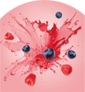 WAKA soMatch Mini Pod Blueberry_Raspberry Flavor Image; Imagen del sabor Arándano_Fresa del Pod WAKA soMatch Mini Mobile | RELX España Official