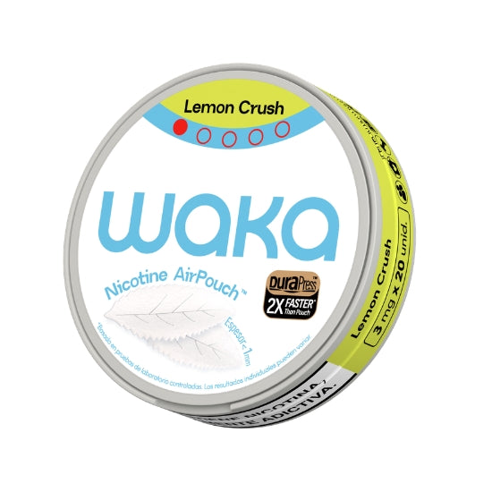 Explora WAKA Global Nicotine Pouch WAKA Nicotine AirPouch Lemon Crush Pure Coolness 3mg/pieza Nicotina < 1mm Delgado 🌿
