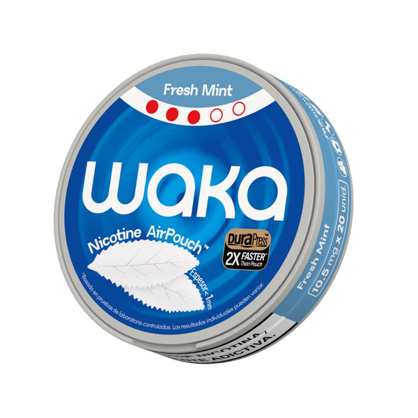 Explora WAKA Global Pouch de Nicotina WAKA Nicotine AirPouch Menta Fresca Menta Natural 10,5 mg/pieza Nicotina < 1 mm Delgado 🌿
