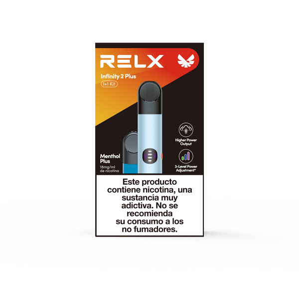 Explora las Ofertas de Año Nuevo 2026 en RELX-SPAIN Blue Bay Vapeador + Menthol Plus Pod | RELX Infinity 2 Plus Kit

