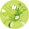 WAKA soMatch Mini Pod Sour Apple Flavor Image; Imagen del sabor Manzana Agria del Pod WAKA soMatch Mini PC | RELX España Official
